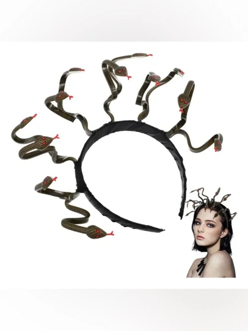 NWT!  Black Snake Medusa Headband